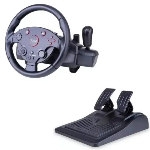 Volante Dazz Racing Wheel Para Consoles E Pc