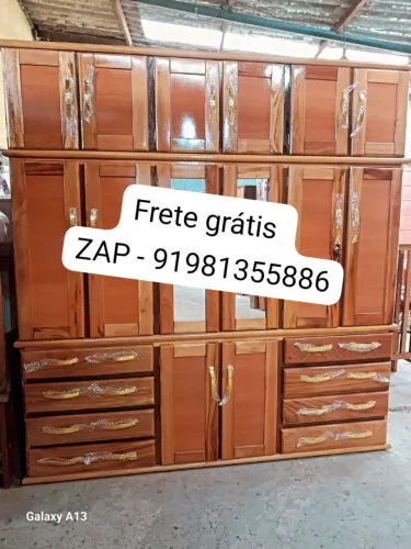 Guarda roupa casal madeira muiracatiara direto de fábrica novo!