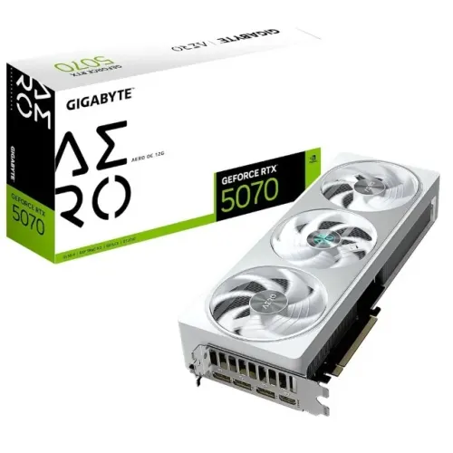 Placa de Vídeo Gigabyte GeForce RTX 5070 Aero OC 12GB