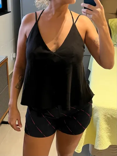Blusa Alcinha Preta My Place