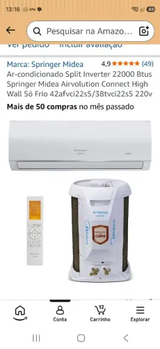 Ar Condicionado Springer Midea Air Evolution 22.000btu. 220v