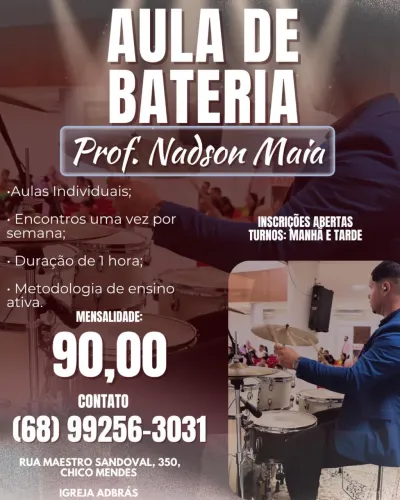Aulas de Bateria!