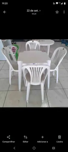 7 mesas com cadeiras