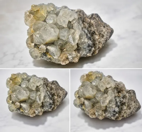 Calcita cristalizada natural com matriz - peça de aproximadamente 5 kg