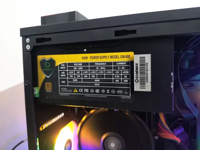 Fonte Gamemax GM-600w 80plus