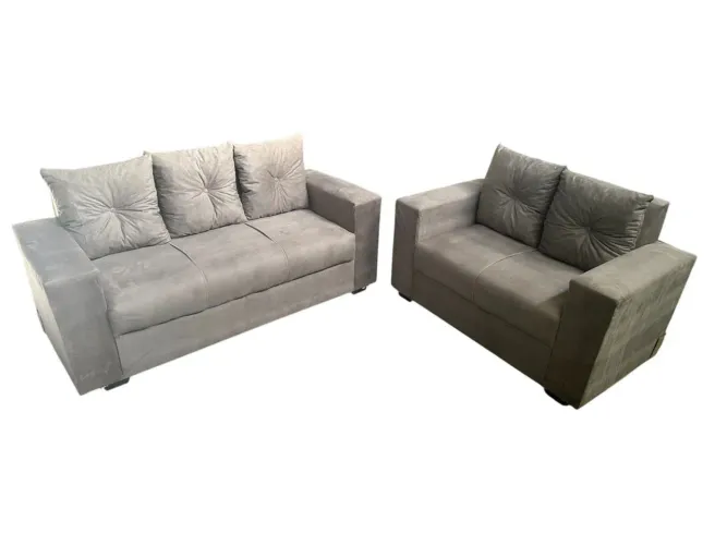 Sofa Pop Bela 2 /3 Lugares Cor Cinza Claro 