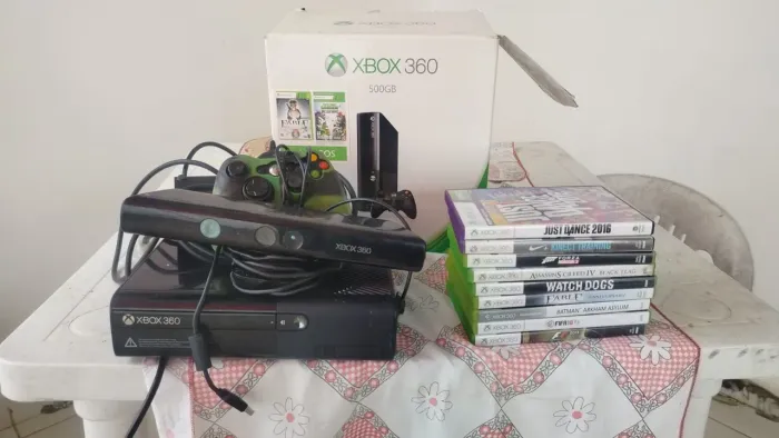 Xbox 360 + Kinect + jogos 