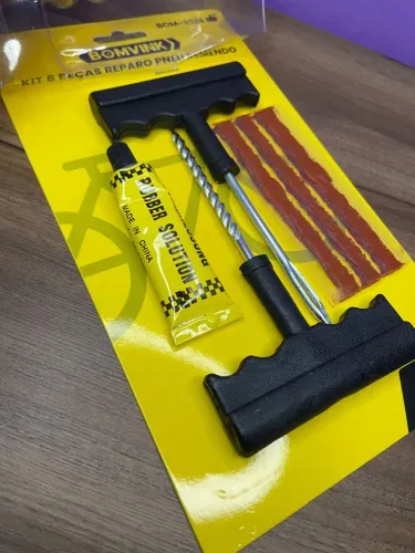 KIT 6 PEÇAS REPARO PNEU REMENDO BOM-3626 BomVink