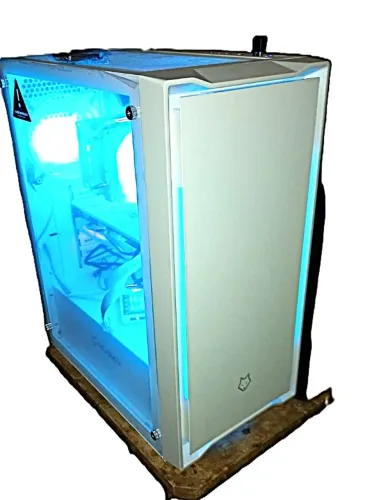 PC BRANCO/MB B450 STELL LEGEND/ RYZEN 4500/ RX580 RGB/DDR4 32GB 3200MHZ