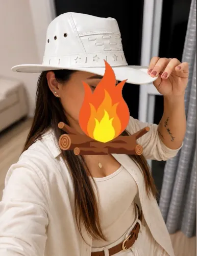 Chapéu Country Branco em Couro novinho