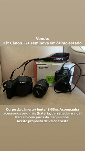 CÂMERA FOTOGRÁFICA CÂNON T7+