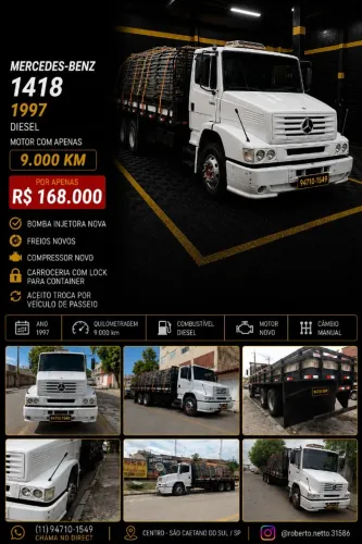 M.B 1418 1997 MOTOR NOVO COM 9 MIL KM