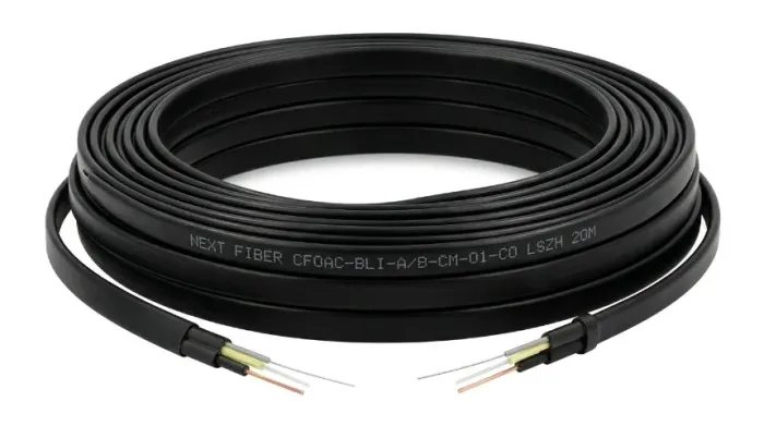 CABO DE FIBRA OPTICA DROP FLAT NEXT FIBER 20M 1FOCFOAC-BLI-A/B-CM-01-CO LSZH