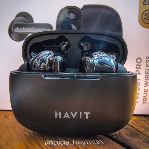 Fone Bluetooth Havit TW967PRO Preto TWS Graves Fortes Microfone Duplo