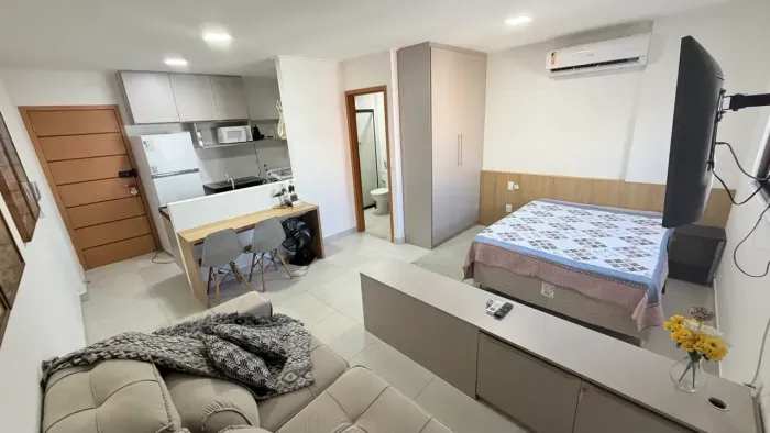 studio mobiliado na ponta verde- nascente-excelente área de lazer.