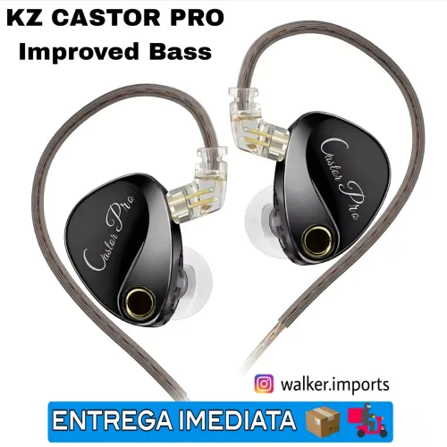 Fone KZ Castor Pro Target Bass Sem Microfone Original - Novo Caixa Lacrada
