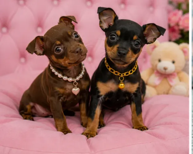 Bebezinho dócil e meigo Pinscher/Pincher/Pinsher/Pintier