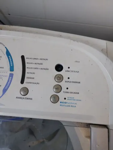 Máquina de lavar roupa 15kg, função turbo secagem