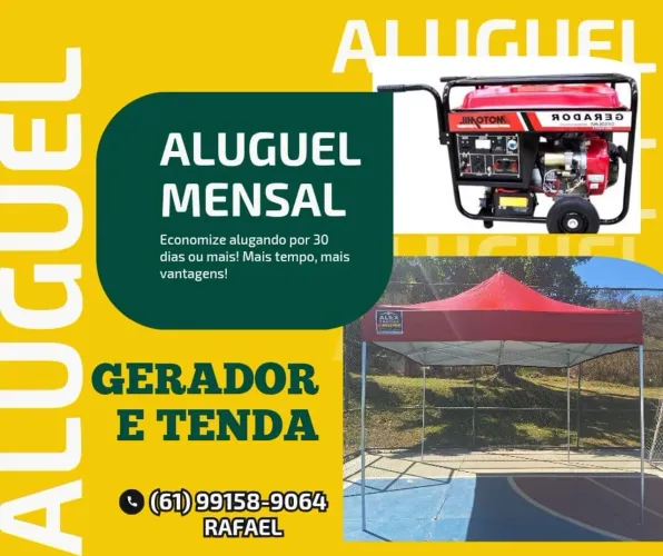 Aluga tenda e gerador