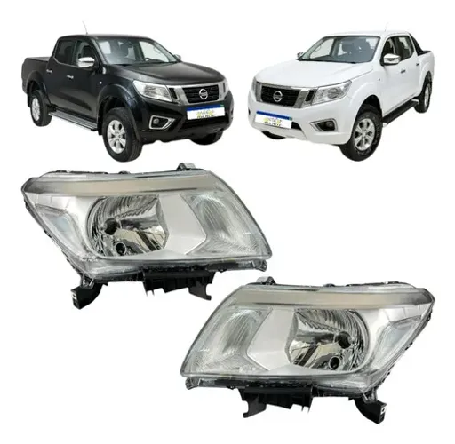 Par Farol Nissan Frontier 2018 A 2021 Cromado Foco Simples