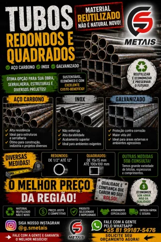 Material para serralheria, industria e tornearia