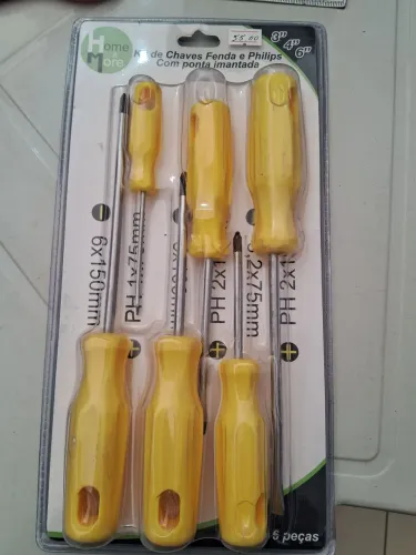 Kit de Chaves de fenda e Philips  com ponta imantada home & More