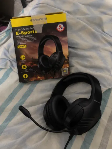 Fone De Ouvido Gamer E- Sports Com Fio Headset Gm-5