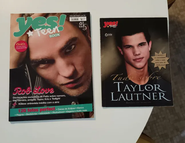Crepúsculo anos 2010 - Roberto Pattinson - Taylor Lautner - Revista, Yes Teen, Fotocard