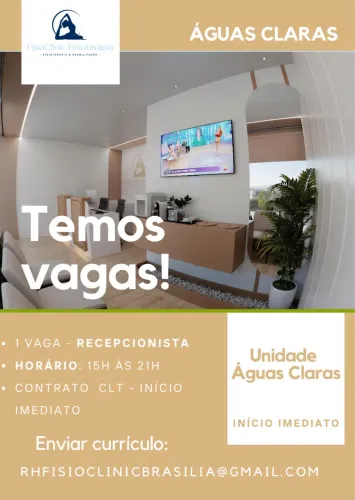 VAGA RECEPCIONISTA EM CLÍNICA