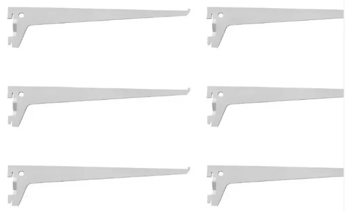 Kit 20 Suporte Para Trilho Prateleira 30 cm branco