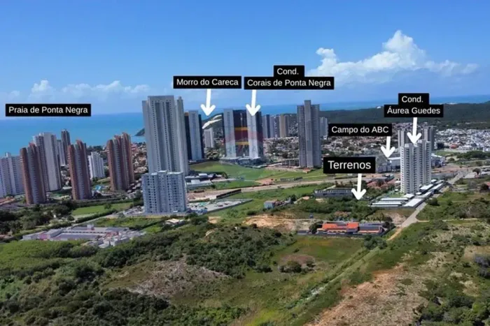 2 terrenos em Ponta Negra 836,50m² ao lado do Campo do ABC