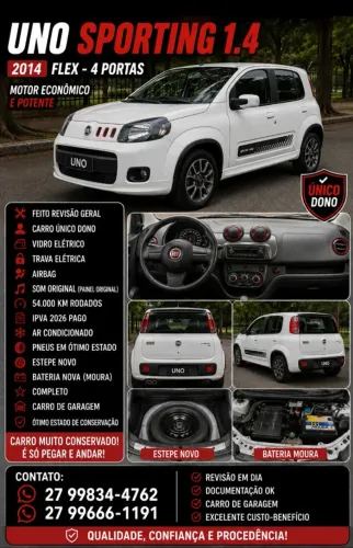 Fiat Uno Sporting 1.4 EVO Fire Flex 8V 4P 2014