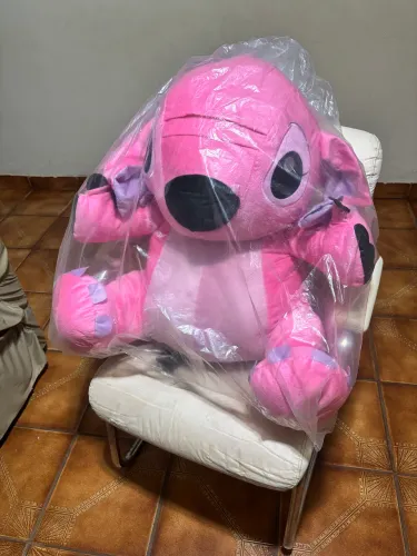 Stitch Rosa (Angel) de pelúcia grande