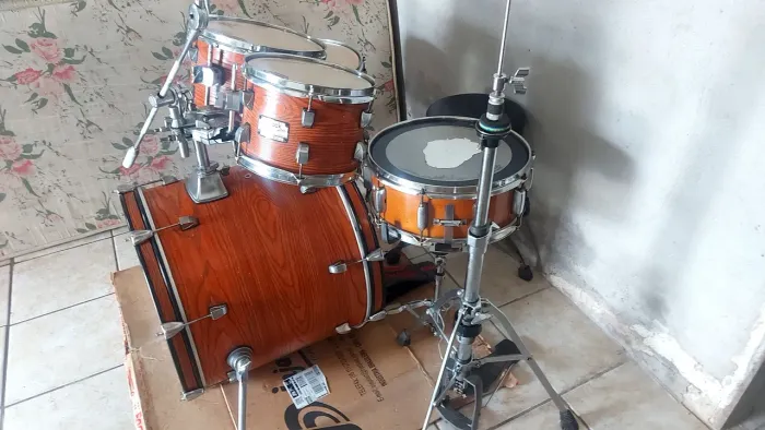 Bateria acústica odery inrock peles hidráulica evans troca por moto com volta minha