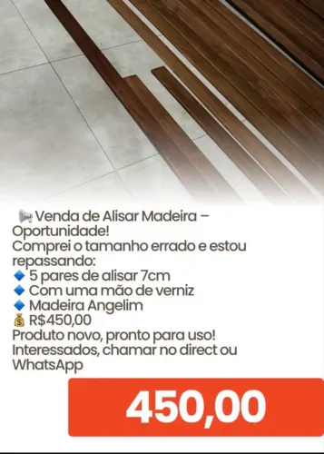 Alisar de Madeira Novo 