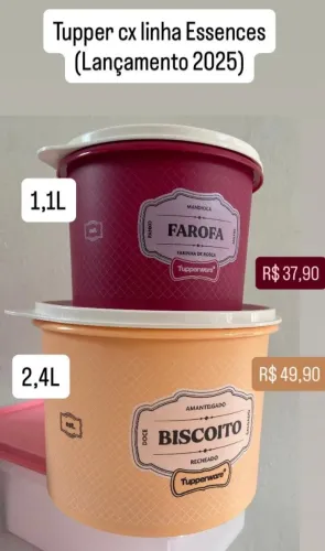 Caixas Mantimento Essences Tupperware 