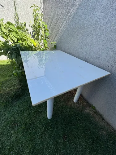 Mesa branca de pedra importada branco absoluto