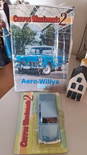Carrinho Miniatura Carros Nacionais Clássicos 2 Aero Willys com fascículo 