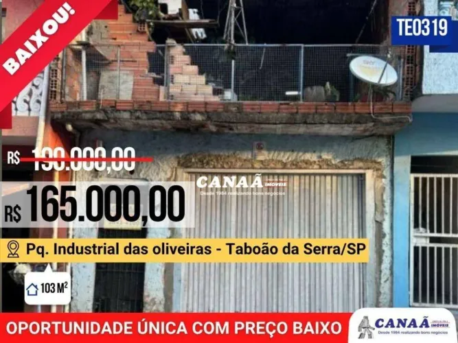 Terreno à venda, 103 m² por R$ 165.000,00 - Parque Industrial das Oliveiras - Taboão da Se