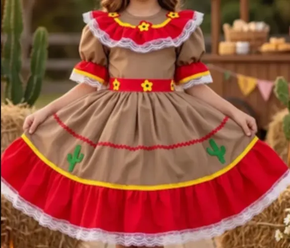 Vestido infantil Maria bonita