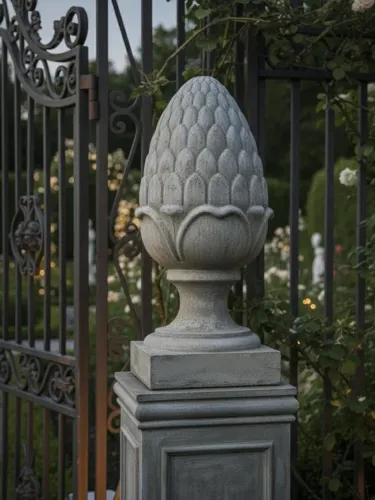 PINHA ROMANO EM CONCRETO MACIÇO POLIDO 0,60cm altura