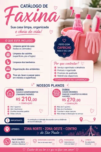Diária em Sp (zn, zo e centro)
