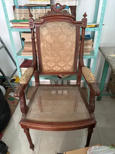 Sofá de palhinha 2 lugares antigo