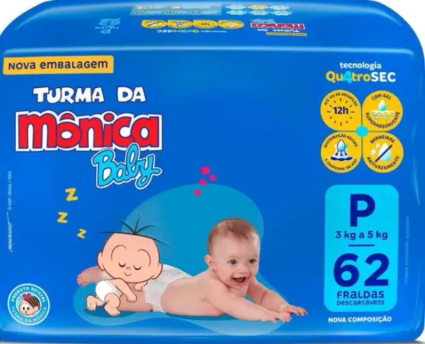 Fralda turma da Monica P 62 umidades