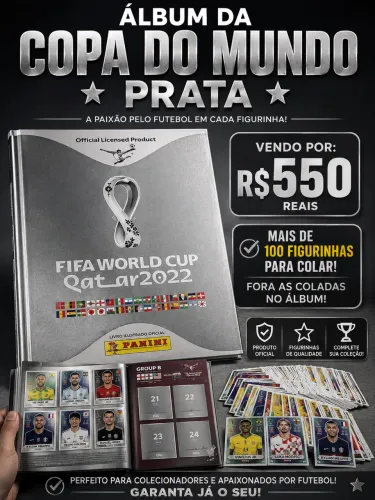 Vendo álbum prata por 550 reais