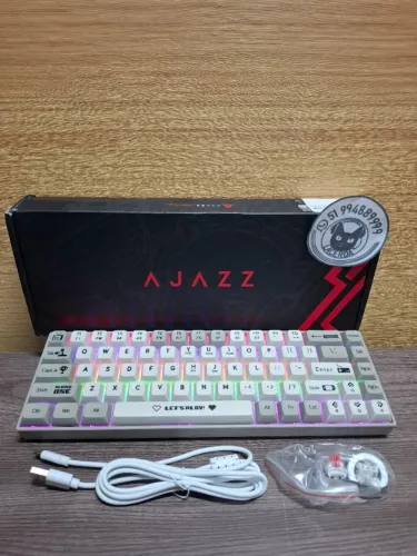 Teclado Mecânico Ajazz AK680, 68%, Rainbow, Switch Red(vermelho) [NOVO]