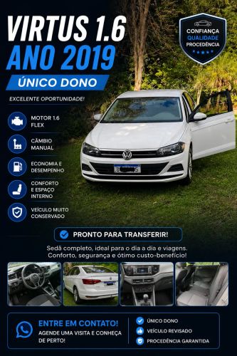 Imagem de Volkswagen Virtus 1.6 MSI Flex 16V 5P Mec. 2019