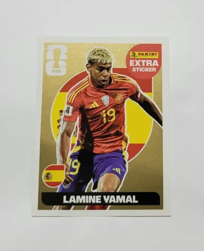 Figurinha Extra Legend Ouro / Gold Lamine Yamal Copa 2026