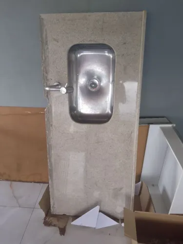 Pia em Mármore Granito Bege Claro