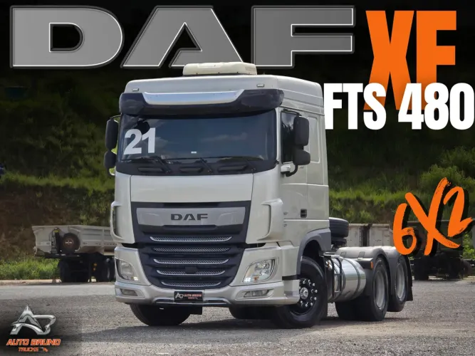 DAF XF FTS 480 6x2 2021 Teto Alto Câmbio Automático ZF